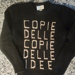 Gucci - Authentic Black Copie Delle Copie Delle Idee Medium Knit Sweater w/ bag